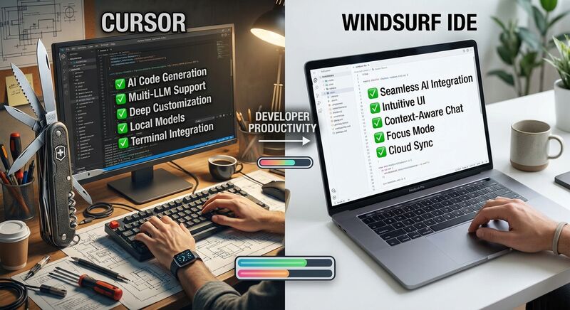 Cursor vs Windsurf:2026年AI编程IDE巅峰对决,选哪个?
