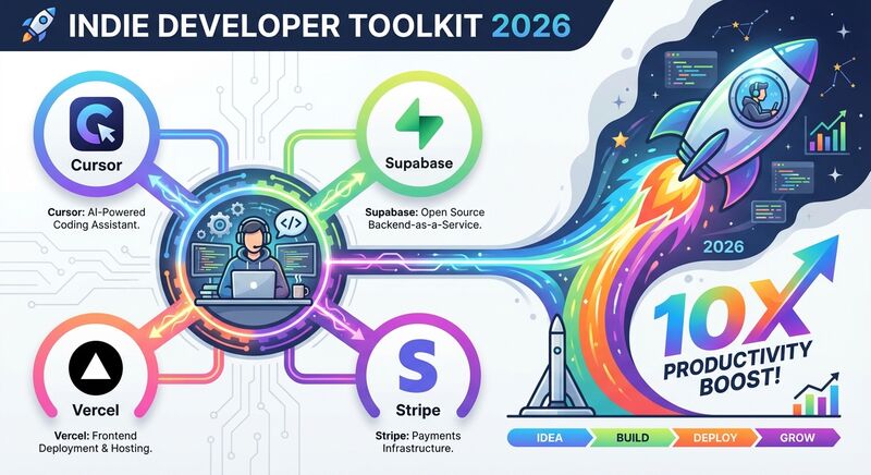 独立开发者 2026 工具栈:一个人也能顶一个团队