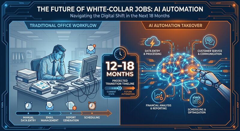 微软AI CEO惊人预测:白领工作将在12-18个月内被AI自动化